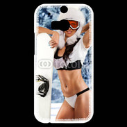 Coque HTC One M8s Charme et snowboard