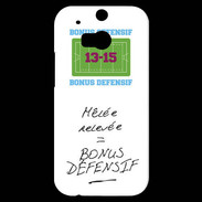 Coque HTC One M8s Mêlée relevée Bonus offensif-défensif Blanc