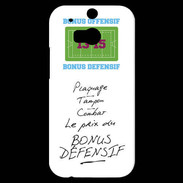 Coque HTC One M8s Plaquage Bonus offensif-défensif Blanc