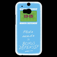 Coque HTC One M8s Mêlée relevée Bonus offensif-défensif Bleu