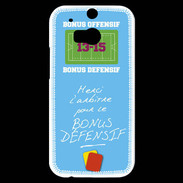 Coque HTC One M8s Merci l'arbitre Bonus offensif-défensif Bleu