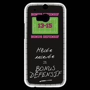 Coque HTC One M8s Mêlée relevée Bonus offensif-défensif Noir