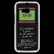 Coque HTC One M8s 1 point bonus offensif-défensif Noir
