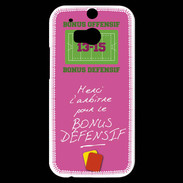 Coque HTC One M8s Merci l'arbitre Bonus offensif-défensif Rose