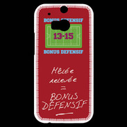 Coque HTC One M8s Mêlée relevée Bonus offensif-défensif Rouge
