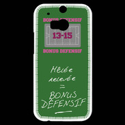 Coque HTC One M8s Mêlée relevée Bonus offensif-défensif Vert