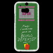 Coque HTC One M8s Merci l'arbitre Bonus offensif-défensif Vert