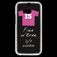 Coque HTC One M8s 3/4 arrière Bonus offensif-défensif Noir
