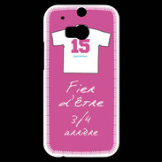 Coque HTC One M8s 3/4 arrière Bonus offensif-défensif Rose