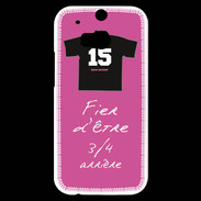 Coque HTC One M8s 3/4 arrière Bonus offensif-défensif Rose 2