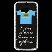 Coque HTC One M8s Femme de rugbyman Bonus offensif-défensif Noir 2