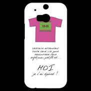 Coque HTC One M8s Moi je l'ai épousé Bonus offensif-défensif Blanc