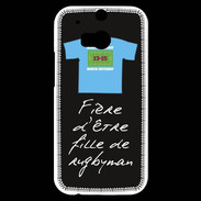 Coque HTC One M8s Fille de rugbyman Bonus offensif-défensif Noir 2