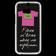 Coque HTC One M8s Mère de rugbyman Bonus offensif-défensif Noir 