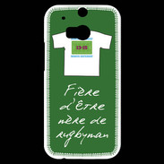 Coque HTC One M8s Mère de rugbyman Bonus offensif-défensif Vert