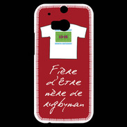 Coque HTC One M8s Mère de rugbyman Bonus offensif-défensif Rouge