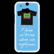 Coque HTC One M8s Mère de rugbyman Bonus offensif-défensif Bleu 2