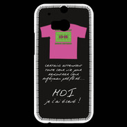 Coque HTC One M8s Moi je l'ai élevé Bonus offensif-défensif Noir 