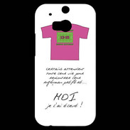 Coque HTC One M8s Moi je l'ai élevé Bonus offensif-défensif Blanc