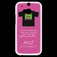 Coque HTC One M8s Moi je l'ai élevé Bonus offensif-défensif Rose 2