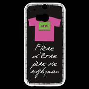 Coque HTC One M8s Père de rugbyman Bonus offensif-défensif Noir
