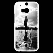 Coque HTC One M8s Personnage en noir et blanc PR