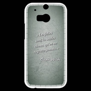 Coque HTC One M8s Les Folies Vert Citation Oscar Wilde