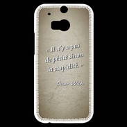 Coque HTC One M8s Pêché stupidité Sepia Citation Oscar Wilde