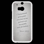 Coque HTC One M8s Portrait Ame Gris Citation Oscar Wilde