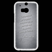 Coque HTC One M8s Portrait Ame Noir Citation Oscar Wilde