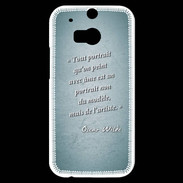 Coque HTC One M8s Portrait Ame Turquoise Citation Oscar Wilde