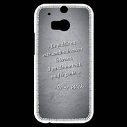 Coque HTC One M8s Public génie Noir Citation Oscar Wilde