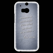 Coque HTC One M8s Survie valeur Bleu Citation Oscar Wilde