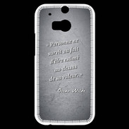 Coque HTC One M8s Survie valeur Noir Citation Oscar Wilde