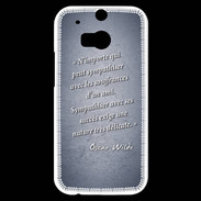 Coque HTC One M8s Sympathiser Bleu Citation Oscar Wilde
