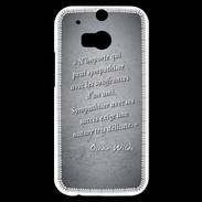 Coque HTC One M8s Sympathiser Noir Citation Oscar Wilde