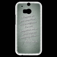 Coque HTC One M8s Sympathiser Vert Citation Oscar Wilde