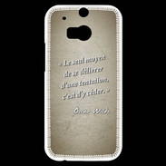 Coque HTC One M8s Tentation Sepia Citation Oscar Wilde