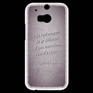 Coque HTC One M8s Tentation Violet Citation Oscar Wilde