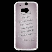 Coque HTC One M8s Toujours amoureux Rose Citation Oscar Wilde