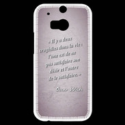 Coque HTC One M8s Tragédie Rose Citation Oscar Wilde