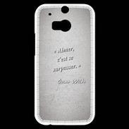 Coque HTC One M8s Aimer Gris Citation Oscar Wilde
