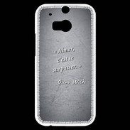 Coque HTC One M8s Aimer Noir Citation Oscar Wilde