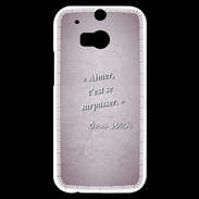 Coque HTC One M8s Aimer Rose Citation Oscar Wilde