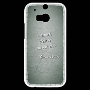 Coque HTC One M8s Aimer Vert Citation Oscar Wilde