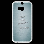 Coque HTC One M8s Aimer Turquoise Citation Oscar Wilde