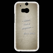 Coque HTC One M8s Aimer Sepia Citation Oscar Wilde