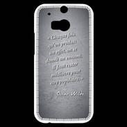 Coque HTC One M8s Chaque fois Noir Citation Oscar Wilde