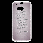 Coque HTC One M8s Chaque fois Rose Citation Oscar Wilde