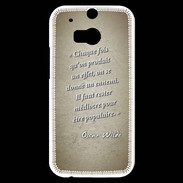 Coque HTC One M8s Chaque fois Sepia Citation Oscar Wilde